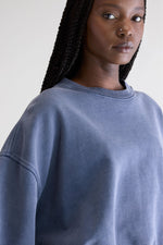 Bellerose FANCY CROPPED CREWNECK SWEATSHIRT Blues