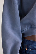 Bellerose FANCY CROPPED CREWNECK SWEATSHIRT Blues