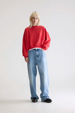 Bellerose FANCY CROPPED CREWNECK SWEATSHIRT Sanguine