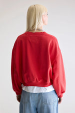 Bellerose FANCY CROPPED CREWNECK SWEATSHIRT Sanguine