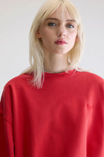 Bellerose FANCY CROPPED CREWNECK SWEATSHIRT Sanguine