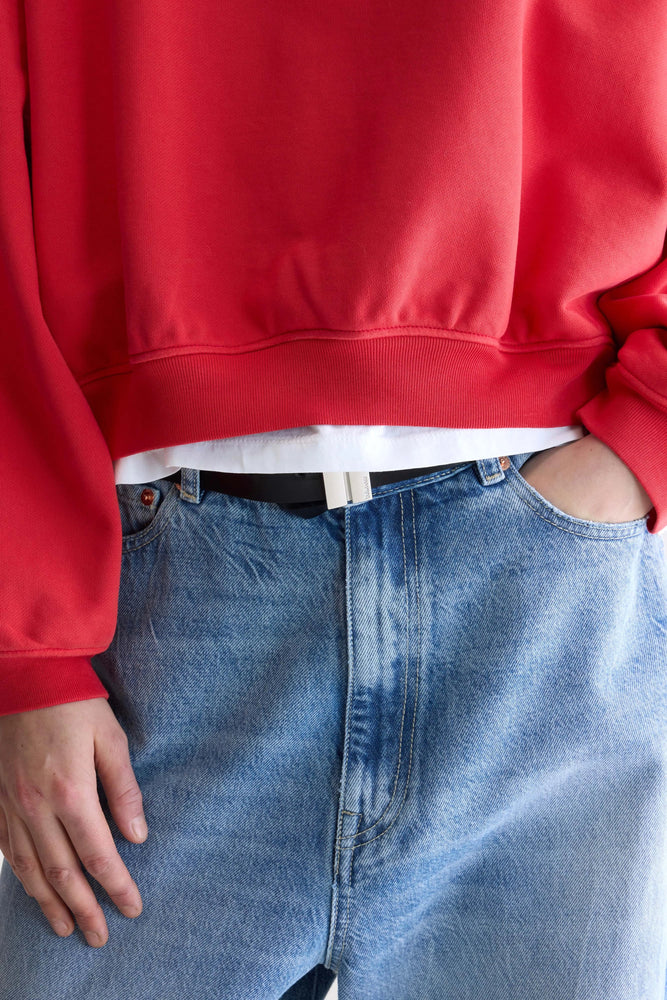 Bellerose FANCY CROPPED CREWNECK SWEATSHIRT Sanguine