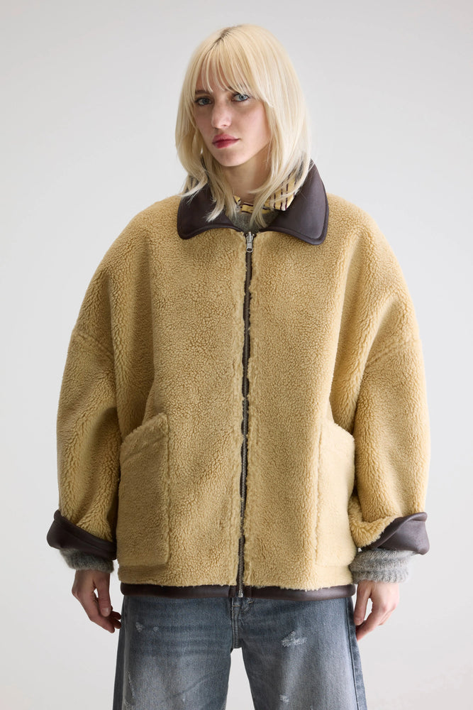 Bellerose HESTEL FAUX-LEATHER JACKET Brown