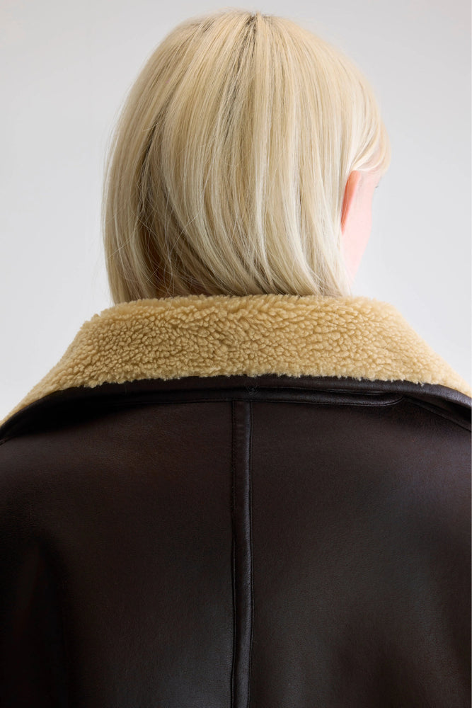 Bellerose HESTEL FAUX-LEATHER JACKET Brown