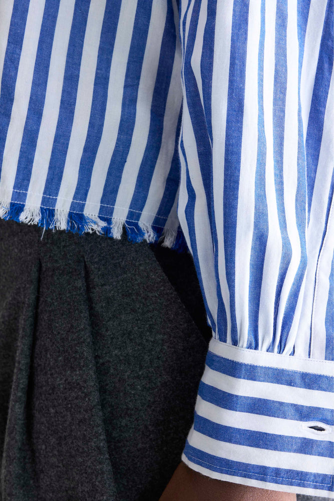Bellerose KRAFT CROPPED POPLIN SHIRT Stripe A
