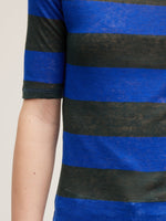 Bellerose Seas T-Shirt Black beauty / True blue Striped