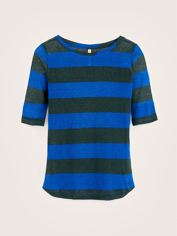 Bellerose Seas T-Shirt Black beauty / True blue Striped