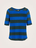 Bellerose Seas T-Shirt Black beauty / True blue Striped