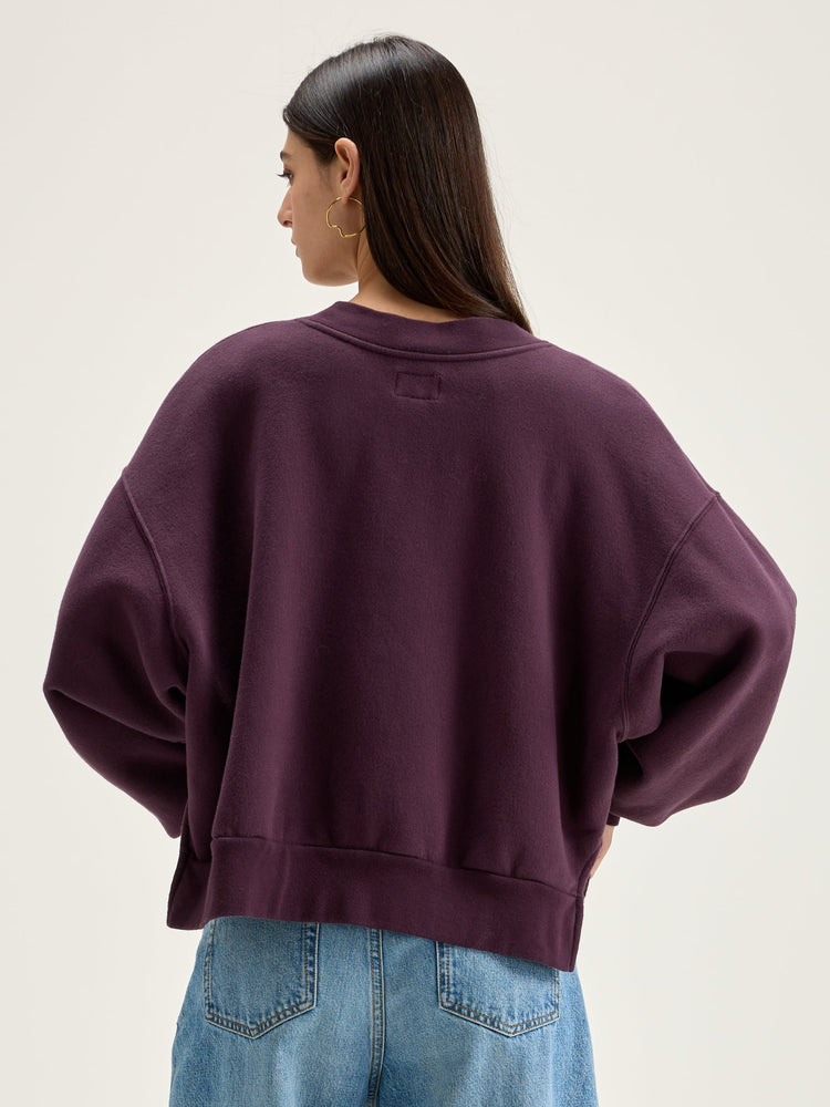 Bellerose Varola V-Neck Sweatshirt Wine