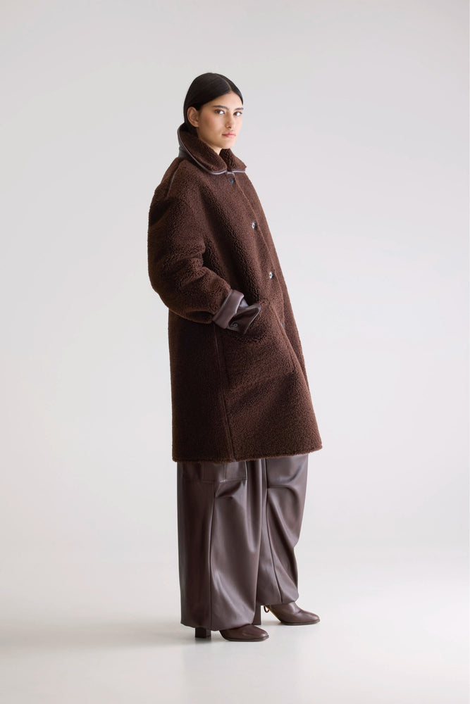 Bellerose EASTON REVERSIBLE COAT - Dark roast