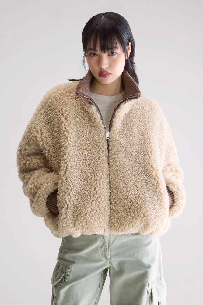 Bellerose JALLIS Faux-fur Jacket - Swan