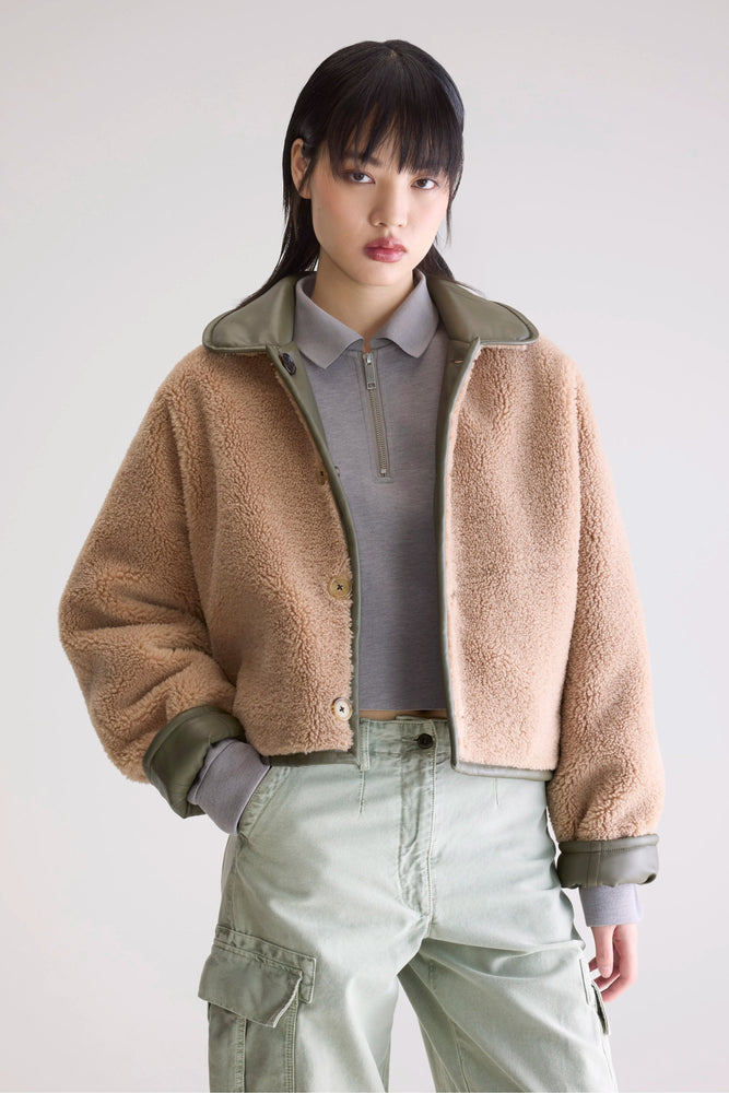 Bellerose JOSH Faux-leather Jacket - Sage
