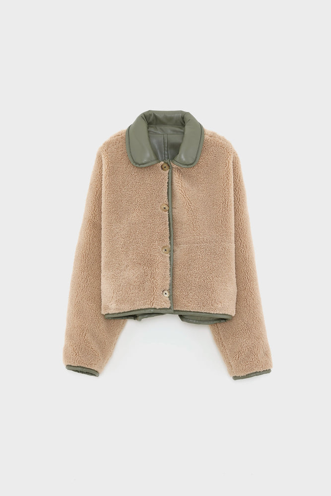 Bellerose JOSH Faux-leather Jacket - Sage