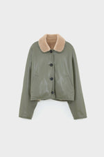 Bellerose JOSH Faux-leather Jacket - Sage