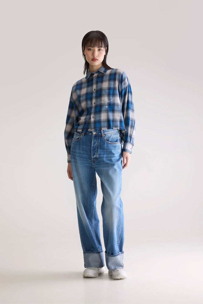 Bellerose KRAFT Shirt -  Soft blue/Light grey Check A