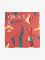 Bobo Choses BRUSHSTROKES PRINT LARGE SCARF Red