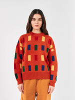 Bobo Choses COLOR GAME PRINT JACQUARD JUMPER Red