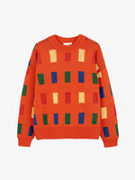 Bobo Choses COLOR GAME PRINT JACQUARD JUMPER Red