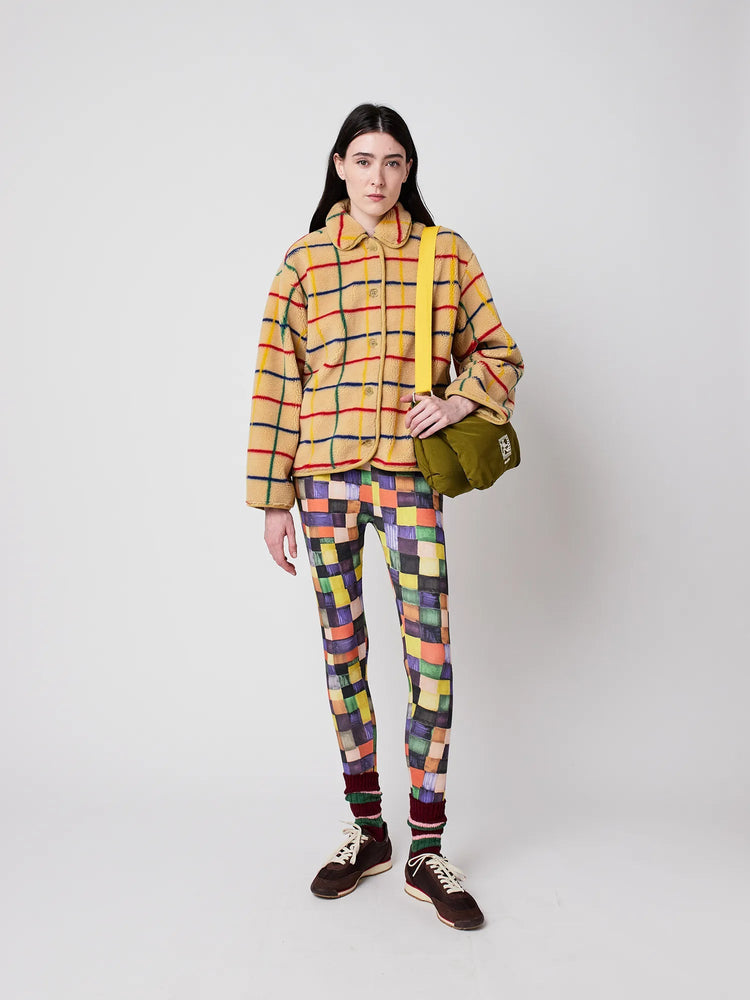 Bobo Choses Color Striped sheepskin jacket