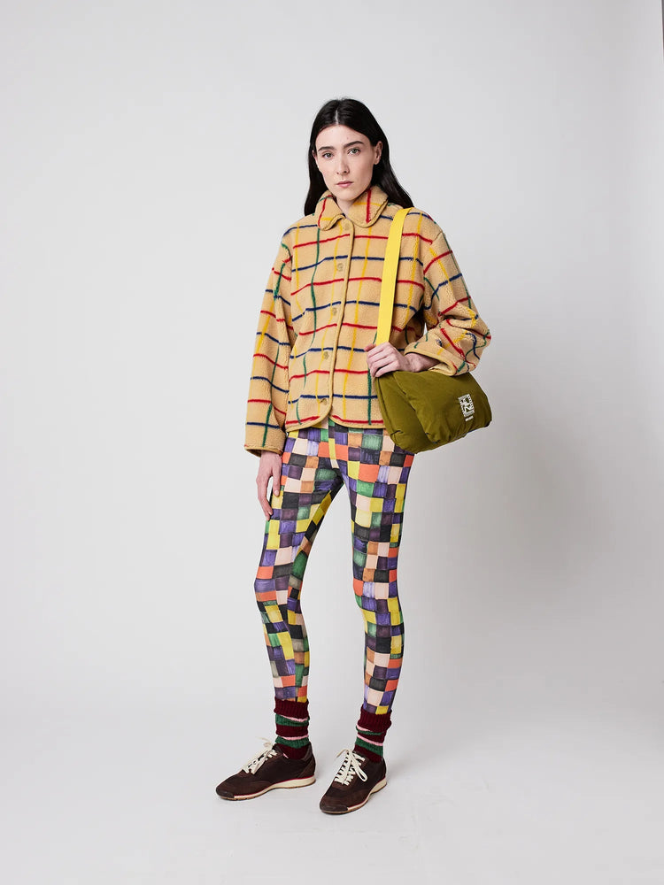 Bobo Choses Color Striped sheepskin jacket