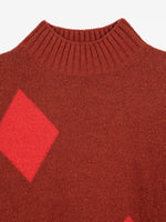 Bobo Choses Diamond card turtle neck jumper - Brown