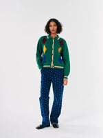 Bobo Choses DIAMONDS COLLAR CARDIGAN Green