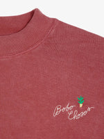 Bobo Choses EMBROIDERY MOCK-NECK SWEATSHIRT Burgundy
