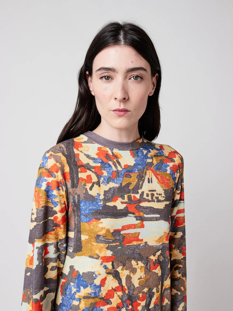 Bobo Choses Forest House pattern straight dress