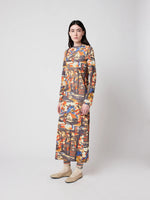 Bobo Choses Forest House pattern straight dress