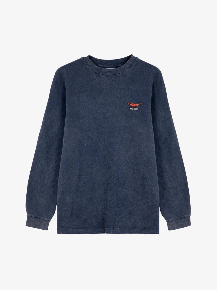 Bobo Choses FOX EMBROIDERY LONG SLEEVE T-SHIRT Midnight Blue