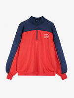Bobo Choses Half zip color block sweatshirt - Red