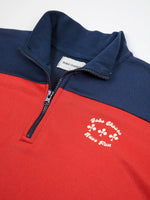 Bobo Choses Half zip color block sweatshirt - Red