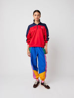 Bobo Choses Half zip color block sweatshirt - Red