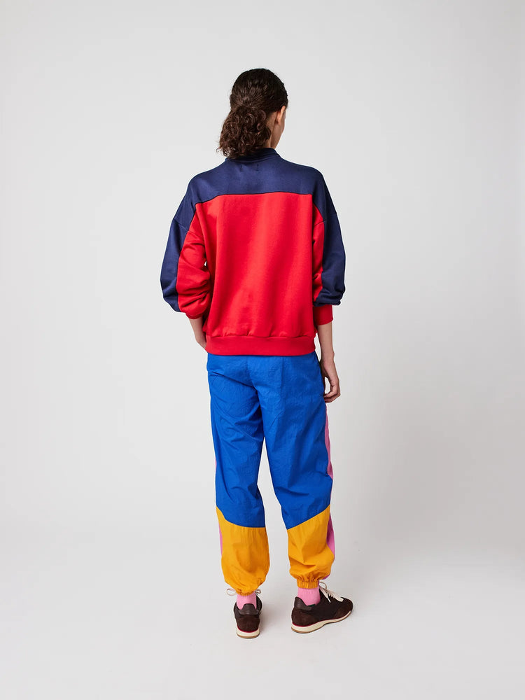 Bobo Choses Half zip color block sweatshirt - Red