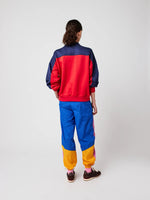 Bobo Choses Half zip color block sweatshirt - Red