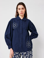 Bobo Choses Kaleidoscope embroidery shirt - Navy blue