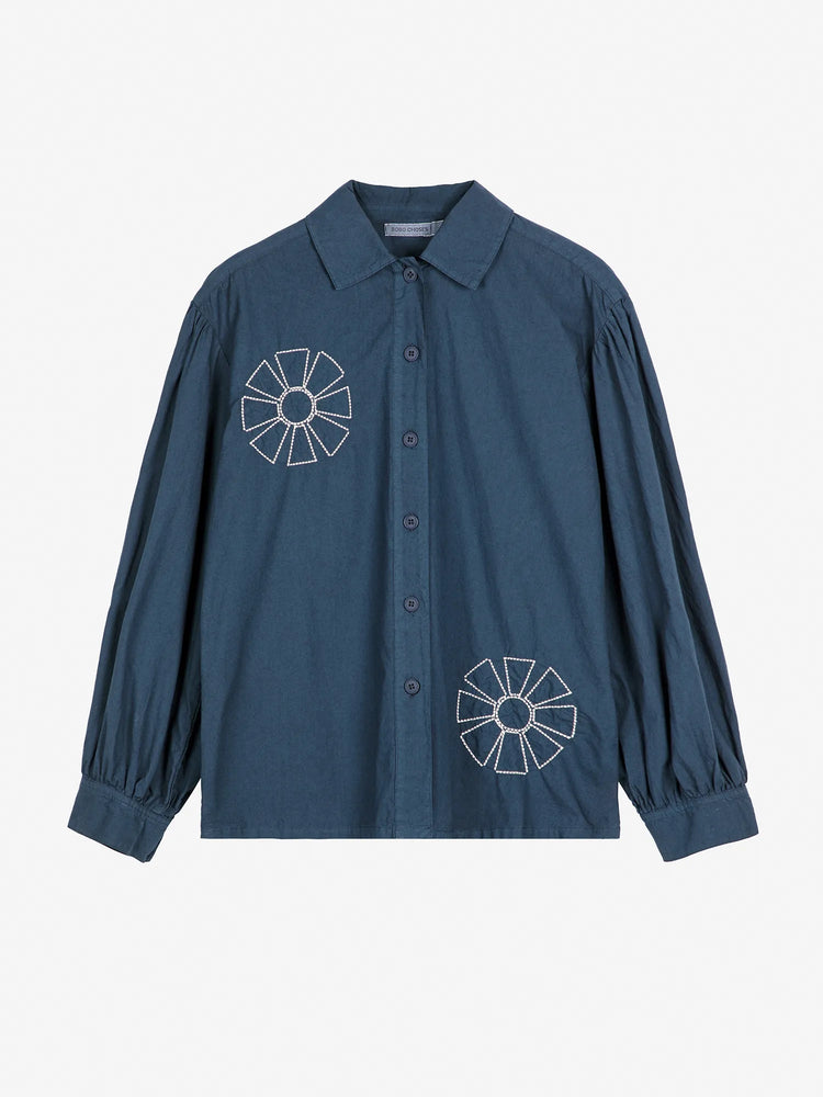 Bobo Choses Kaleidoscope embroidery shirt - Navy blue