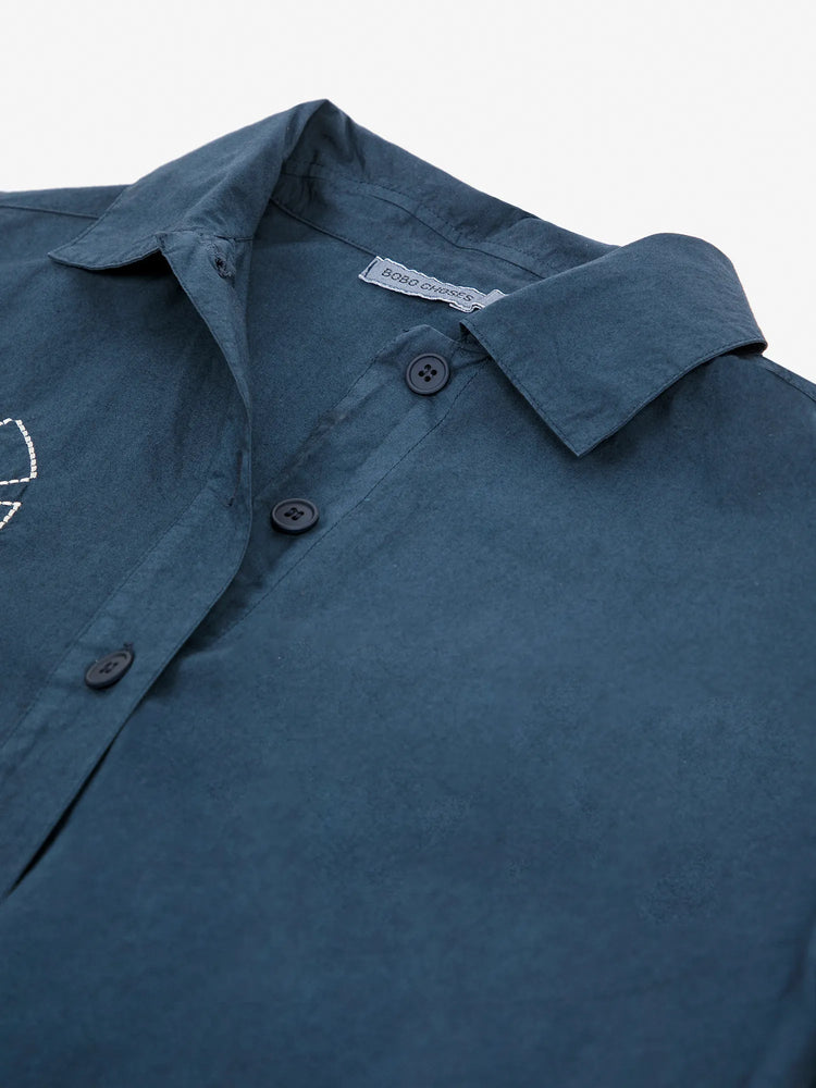 Bobo Choses Kaleidoscope embroidery shirt - Navy blue