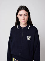 Bobo Choses Mr Pencil zipped cardigan - Navy blue
