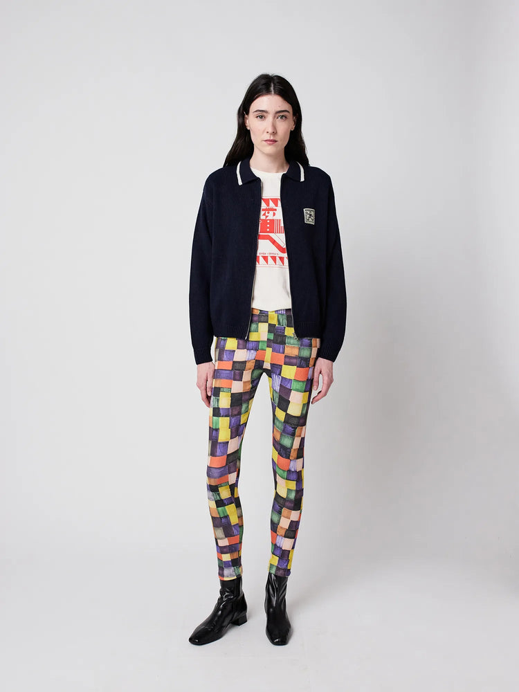 Bobo Choses Mr Pencil zipped cardigan - Navy blue
