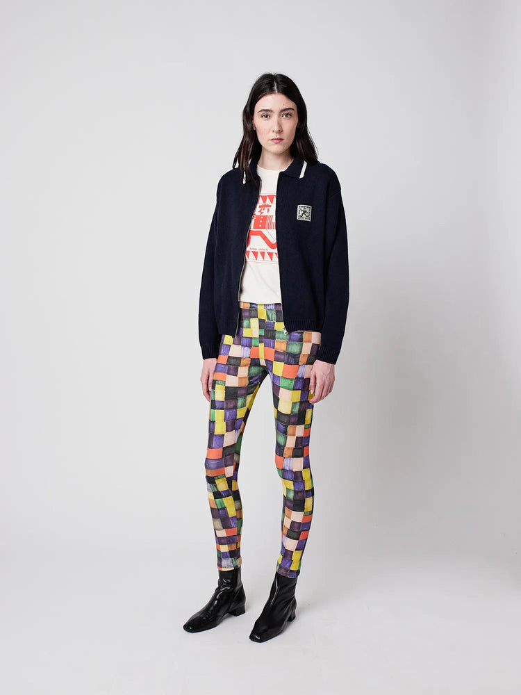 Bobo Choses Mr Pencil zipped cardigan - Navy blue