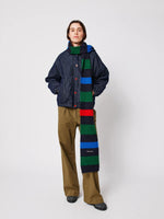 Bobo Choses Striped knitted scarf