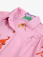 Bobo Choses WONDER HORSE PRINT GATHERED SHIRT Pink