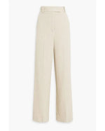 By Malene Birger Women's Cimas white cotton-blend tweed wide-leg trousers