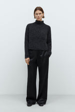 Cordera BABY ALPACA POLO SWEATER - Anthracite