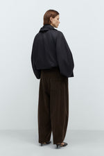 Cordera CORDUROY BAGGY PANTS SAGE - Brown