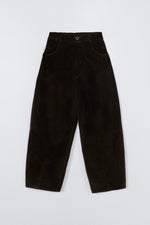 Cordera CORDUROY BAGGY PANTS SAGE - Brown