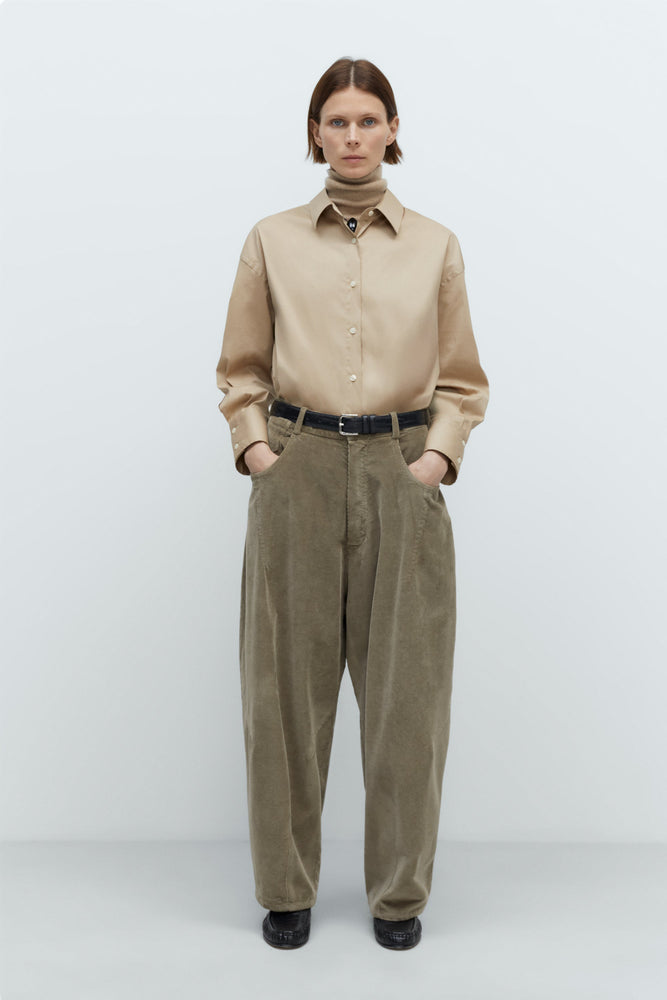 Cordera CORDUROY BAGGY PANTS SAGE - Sage