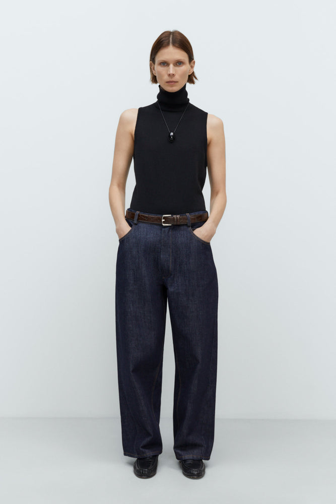 Cordera DENIM STRAIGHT PANTS - Indigo