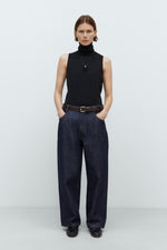 Cordera DENIM STRAIGHT PANTS - Indigo